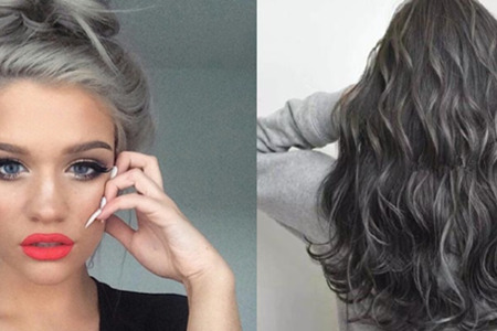 如何自己染亚麻奶茶色头发,全黑发怎么染烟熏青灰色头发