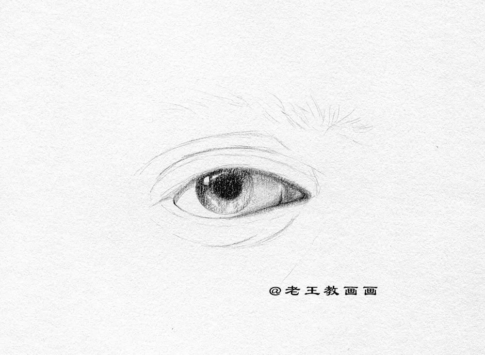 人脸素描画法步骤眼睛,素描头像五官画法眼睛