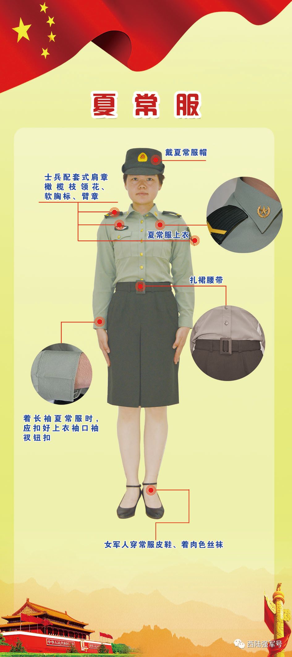 军装礼仪服怎么穿,常服军装怎么穿