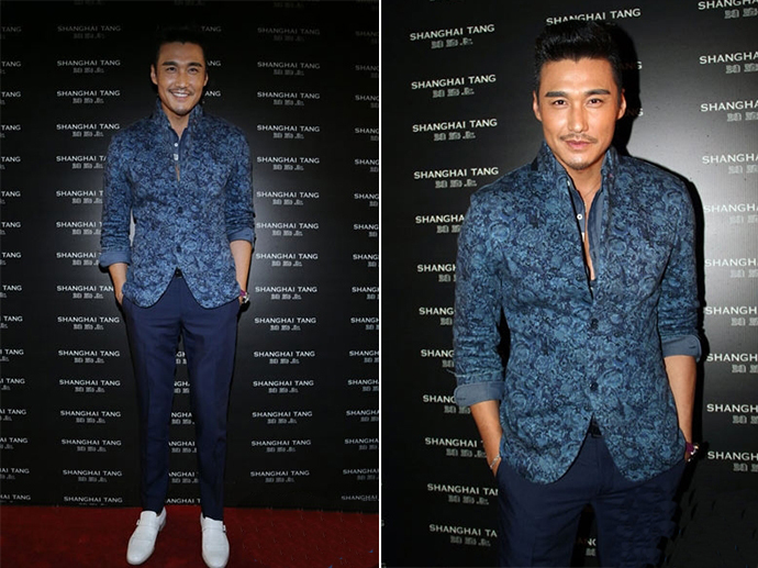 胡兵伦敦时装周机场私服,胡兵穿猎装夹克