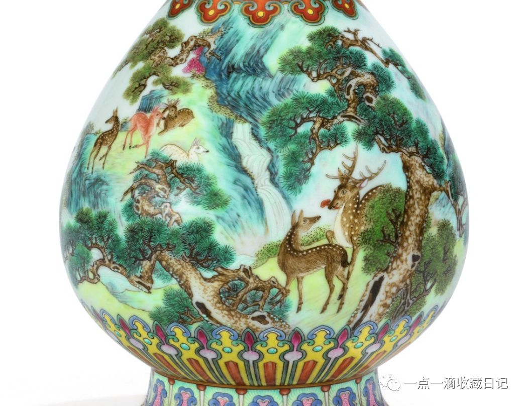 为什么估价这么高?宫粉地洋彩鹤鹿同春如意瓶6月12日巴黎苏富比