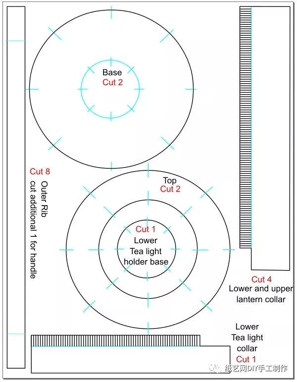 手工折纸古风灯笼长方形手提宫灯,如何固定纸雕灯笼图片教程