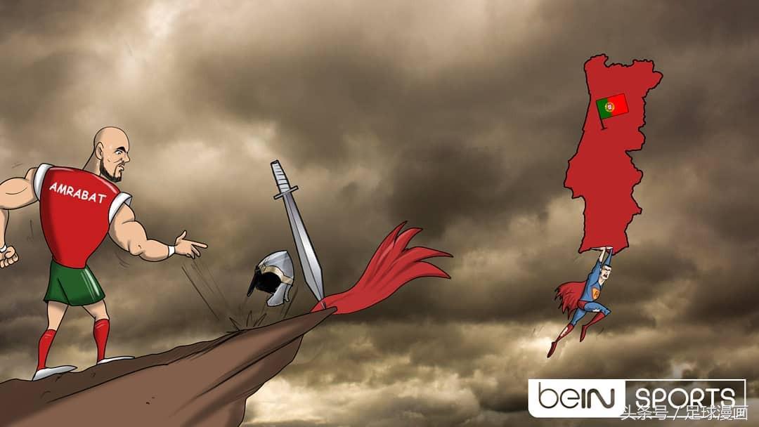 c罗卡塔尔世界杯漫画,c罗一个人扛起葡萄牙十年漫画图