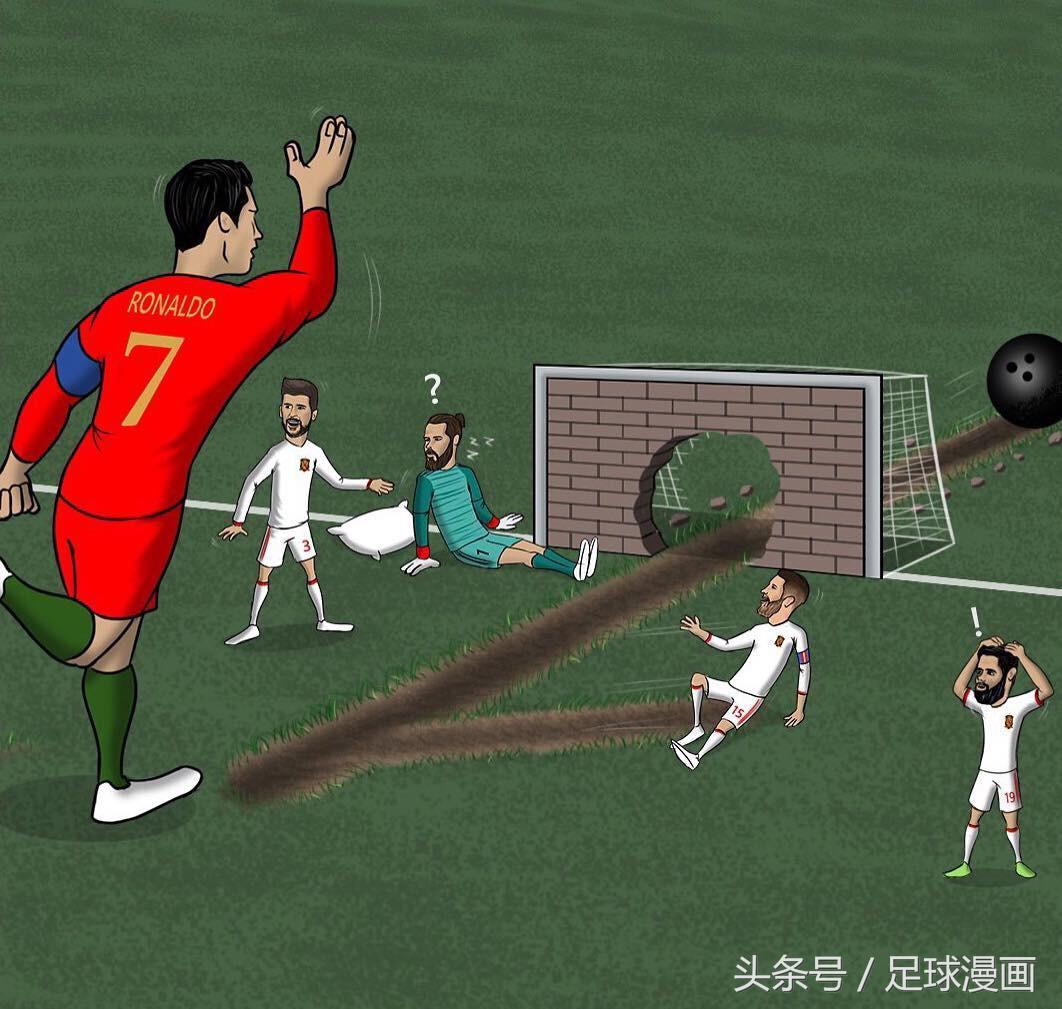 世界杯漫画c罗梅西,欧洲杯c罗漫画