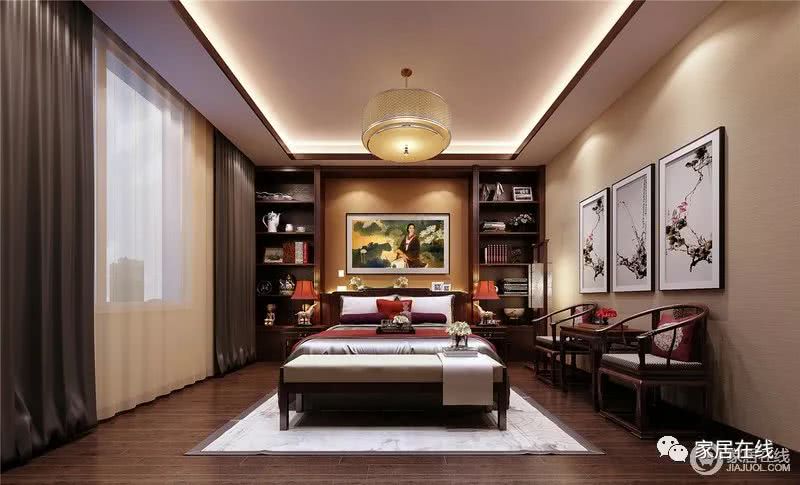 朴厚温然中式五矿榕园350平别墅空间