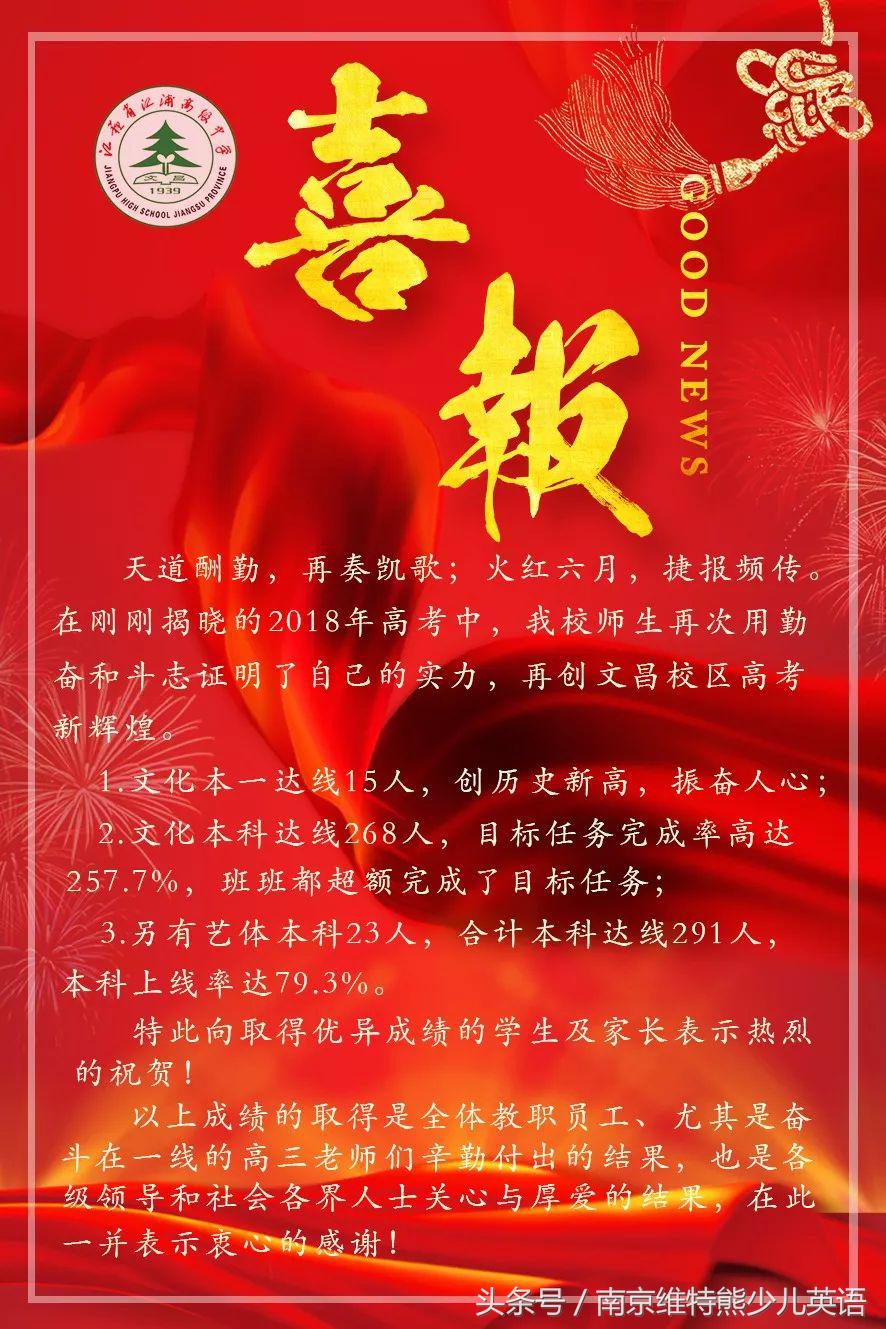 2018南京各校高考成绩单出炉！南京最强中学是……