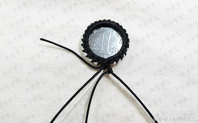 编织硬币小猫挂件,硬币挂件编织教程猫头