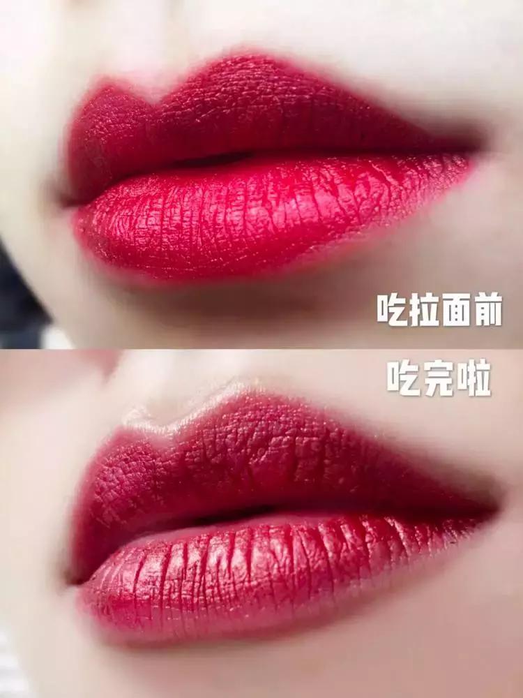 吃个火锅发现了一支很好看的口红,喝水吃饭都不掉色的口红你用过吗