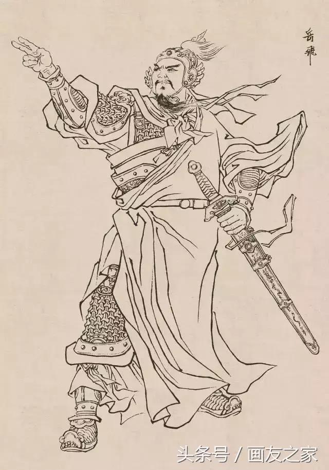 素材古代白描人物120图果断收藏,白描中国古代刀马人物图谱