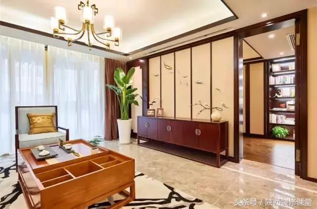 中式无主灯客厅吊顶效果图,80平客厅法式吊顶