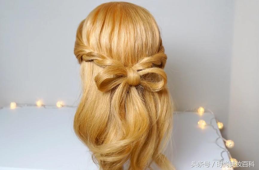 蝴蝶结头饰怎么扎头发可爱,发型带有蝴蝶结好看可爱俏皮简单