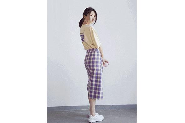 不对称半裙露腿,半裙不规则显瘦