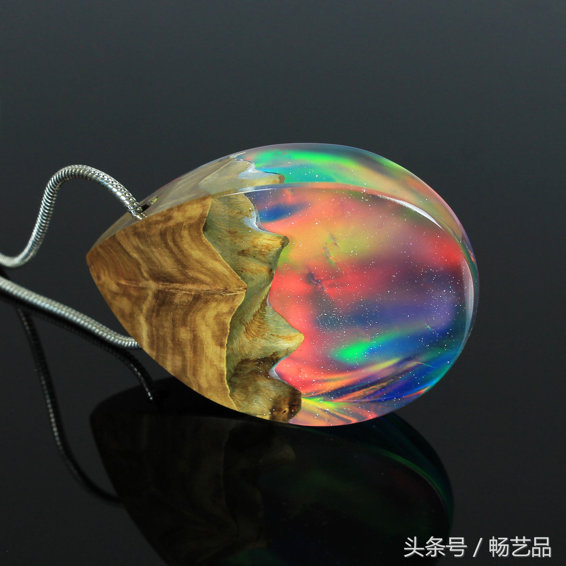 手工水晶吊坠项链图片,手工diy水晶串珠项链教程