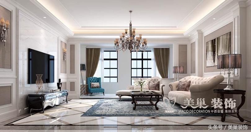 法式装修锦园,锦园74平两室一厅装修