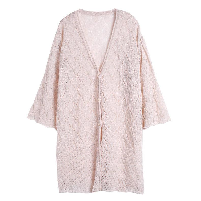 镂空针织罩衫女,波西米亚风镂空针织罩衫