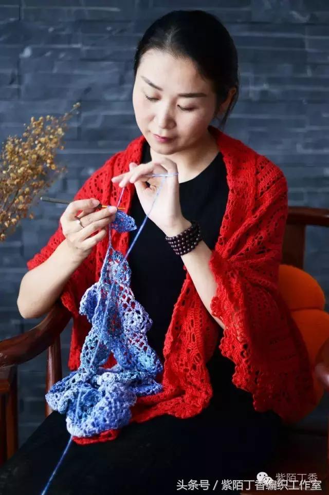 月神披肩紫陌丁香高清图解,紫陌丁香大披肩