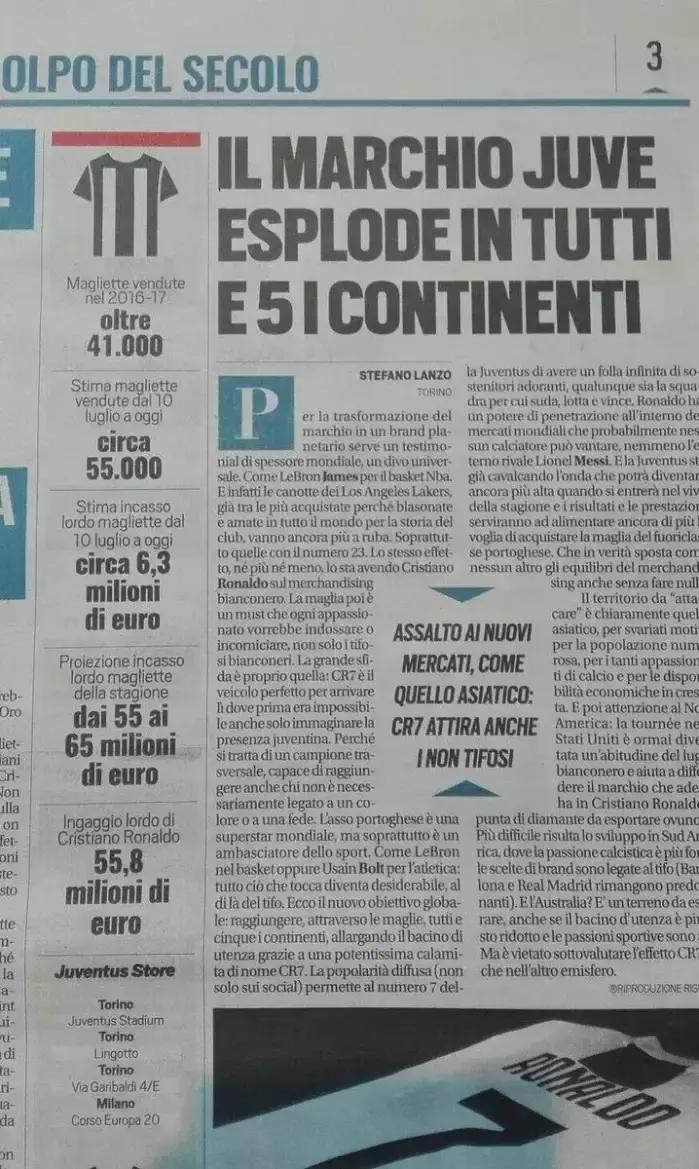 c罗在尤文时期的球衣,尤文图斯c罗球衣销量