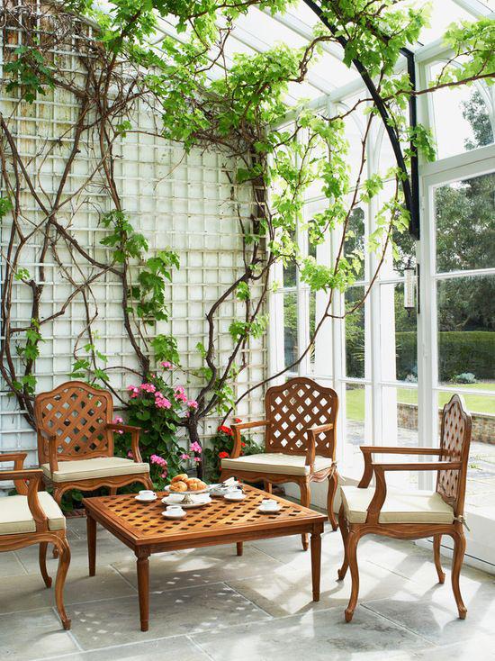 阳光房绿植装修效果图,阳光房怎么布置好看图片欣赏