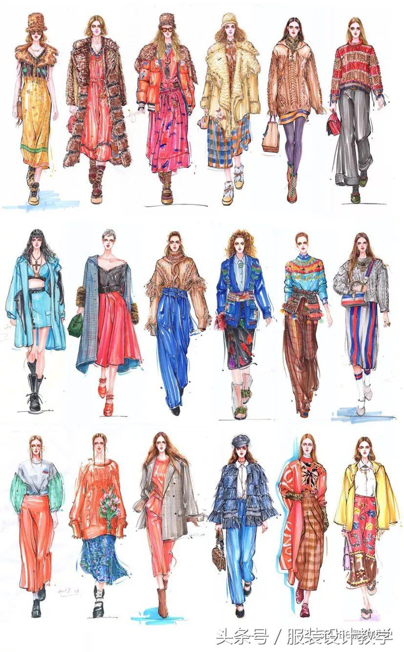 笔尖上的秀场！用一只马克笔带你穿梭各大秀场（成衣vs手绘）