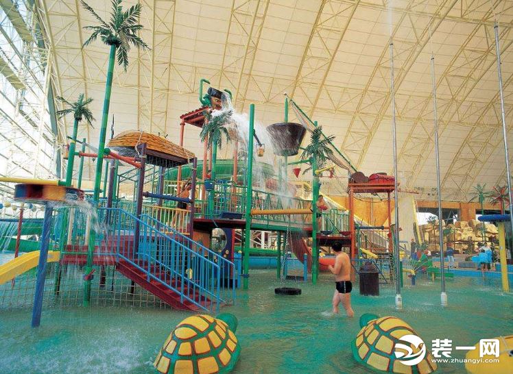 室内水上乐园设计施工哪里有,儿童乐园水吧装修风格