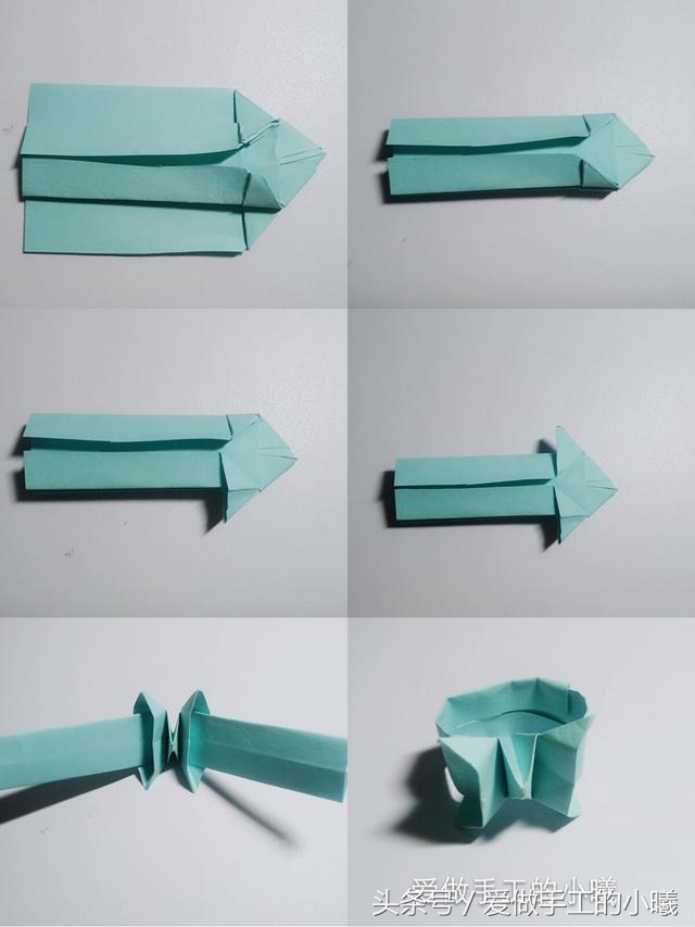 学折蝴蝶结戒指,七夕手工戒指折纸