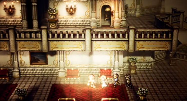 吟游诗人像素风画法,像素游戏八方旅人