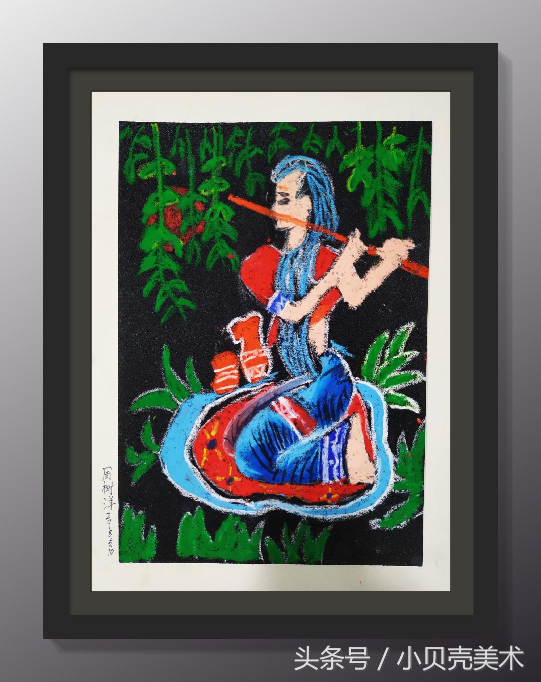 儿童蜡染画,扎染画创意美术