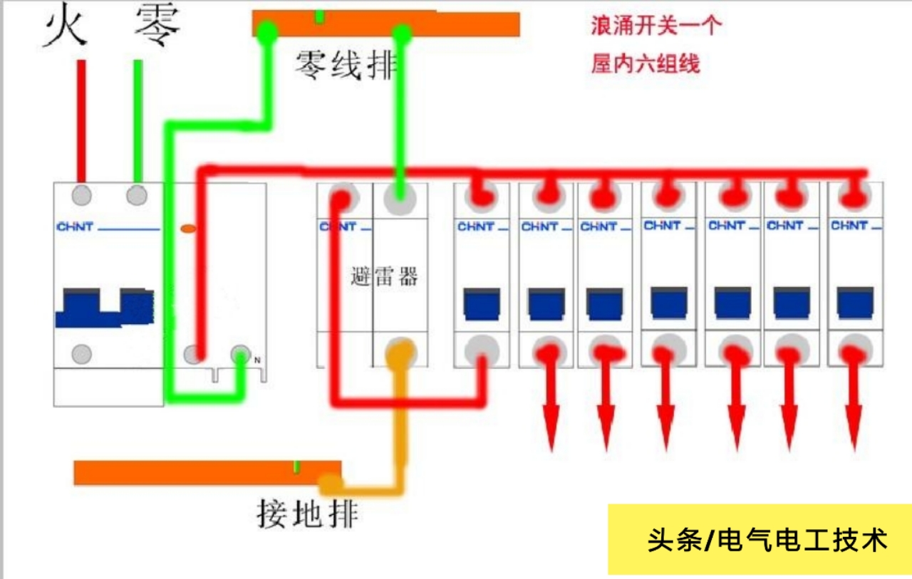 漏电保护器与1p空气开关接线方法,漏电保护器加1p空气开关怎么接线