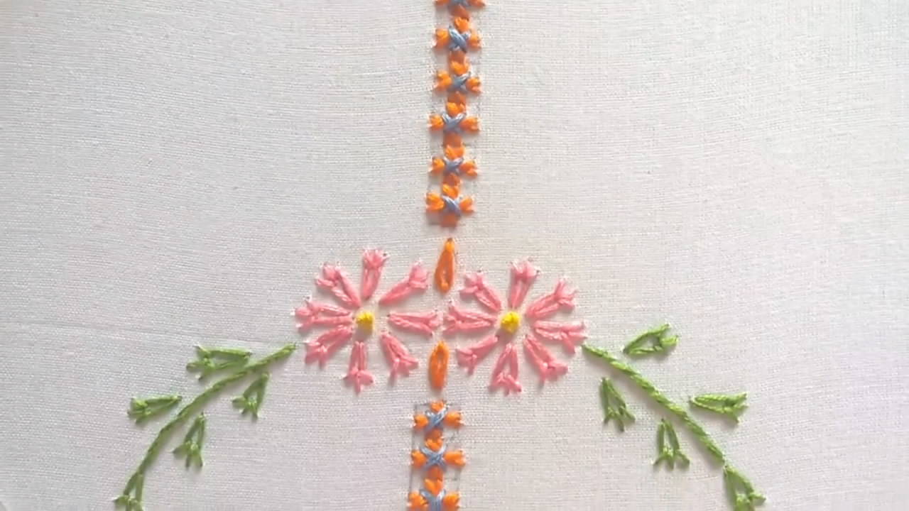 diy刺绣教程字母,diy刺绣怎么绣花和叶子