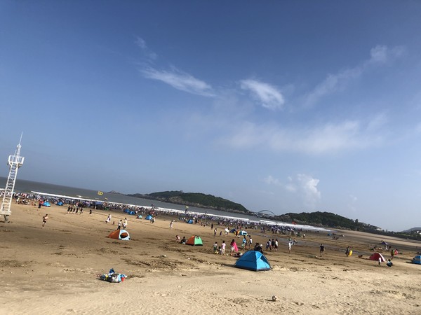 舟山东沙海滨浴场和南沙海滨浴场,追着太阳的脚步去台州