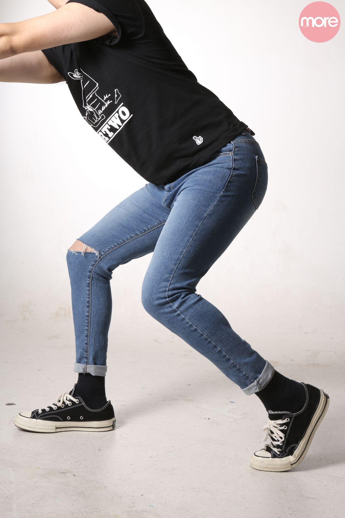 瘦腿神器瘦臀60分钟,牛仔小脚裤瘦腿神器