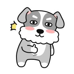 表情包可爱一只小狗,小狗龇牙咧嘴的笑表情包