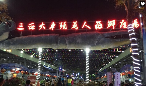 三亚火车头万人海鲜广场最新视频,三亚第一海鲜市场夜市攻略