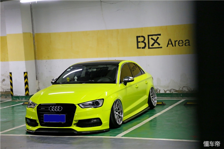 黑龙江车友打造低姿态“柠檬黄”奥迪A3，玩车同时不忘疼老婆！