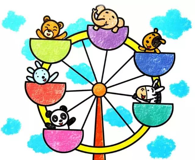 儿童油画棒画原创高清素材,儿童油画棒画素材