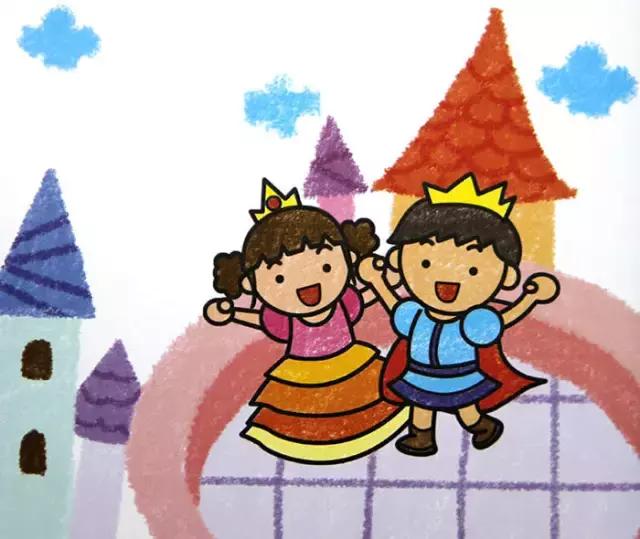 儿童油画棒画原创高清素材,儿童油画棒画素材