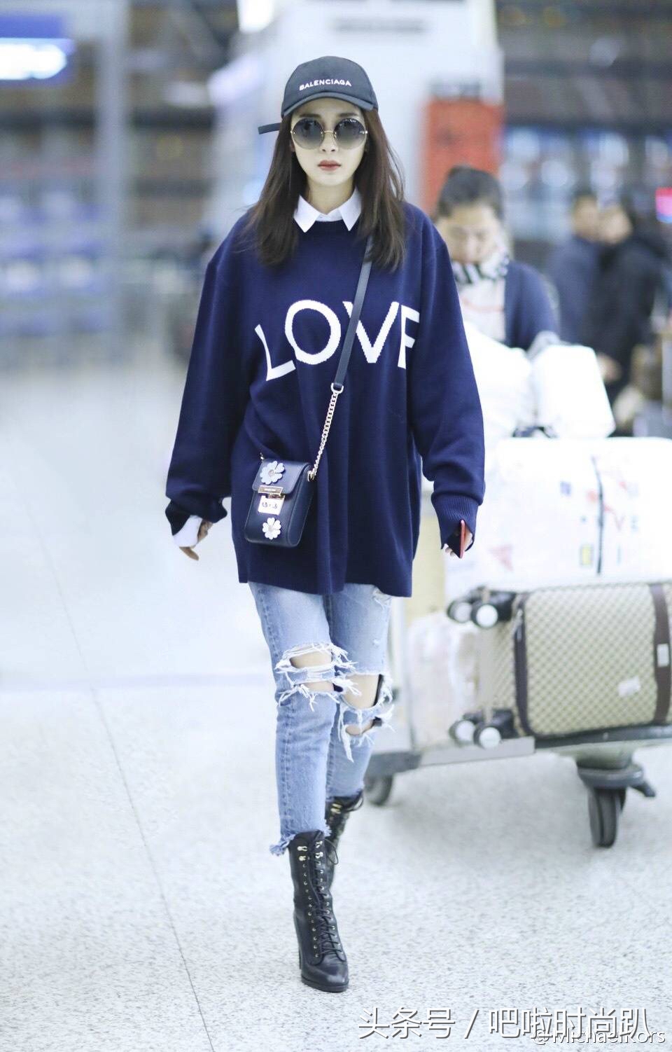 杨幂全新机场风格焕然一新,杨幂新中式机场同款