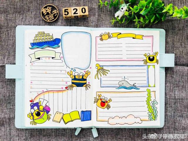 海洋主题手抄报简单又漂亮,知识海洋手抄报二年级简单又漂亮