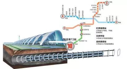 地铁十号线二期最新进展：双流机场T2直达新津