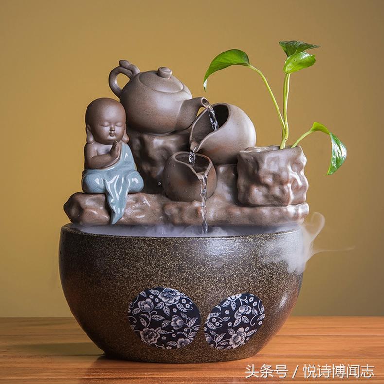 农村中堂什么摆件能招财进宝,纯黄铜六面旋转招财进宝摆件