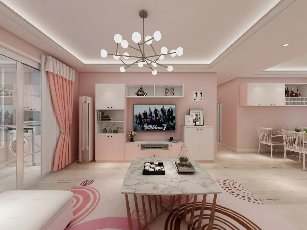 暖色系新中式轻奢混搭设计,中西混搭风格的设计