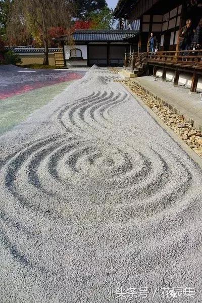 枯山水的造园手法,枯山水画法