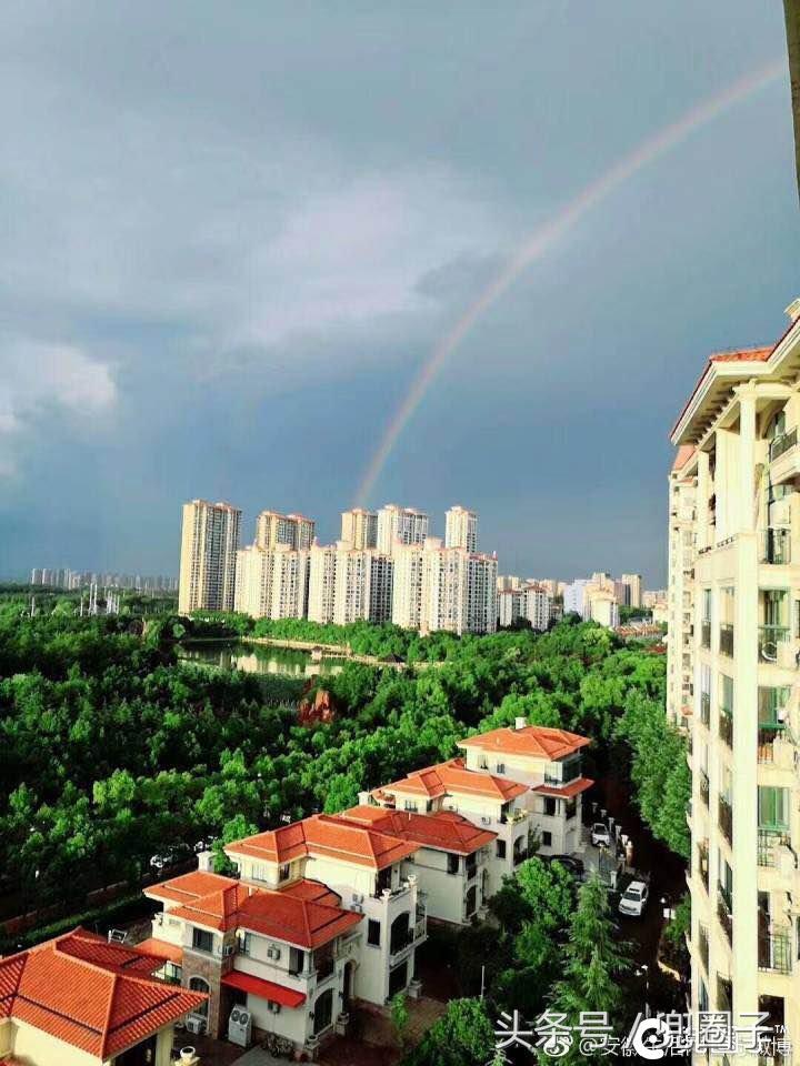 今天的双彩虹,昨天广福路上的双彩虹