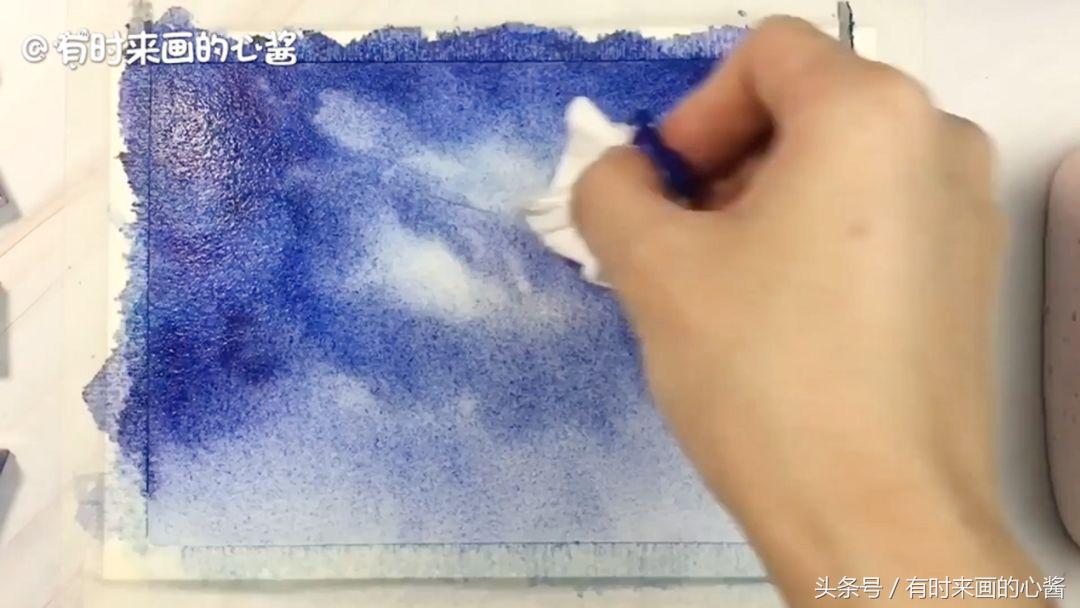 用水彩笔画星空简单一点不用加水,只用水彩笔画星空不用荧光笔和水