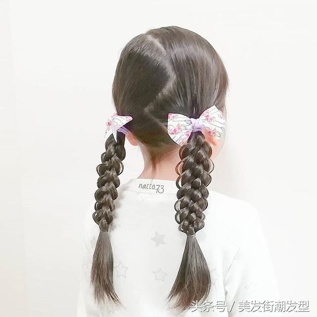 小孩子扎头发辫子教程简单好看,小女孩扎头发辫子教程简单好看