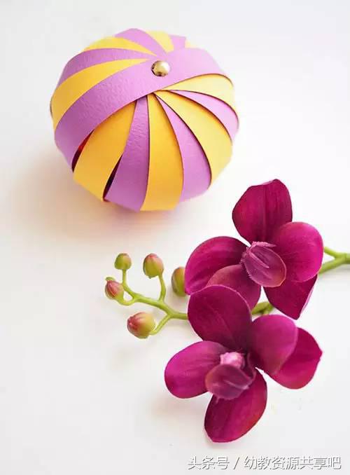 用彩色纸条制作手工卡纸,超简单卡纸手工特别好看