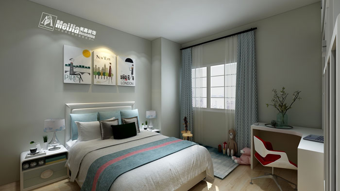 常州深业华府118平方装修效果图,深业华府小三房装修设计