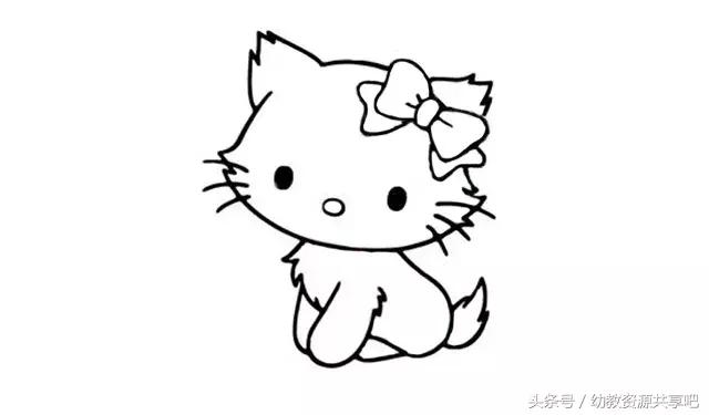 简笔画漂亮可爱猫咪,萌萌哒简笔画图片可爱小猫咪