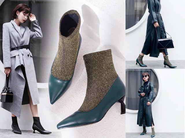 马丁靴好看款式,今年最流行的细跟马丁靴
