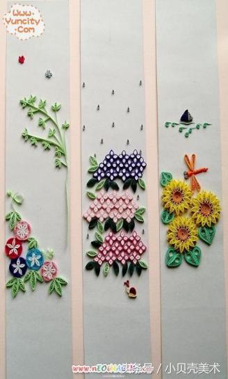 衍纸美术创意作品,衍纸艺术儿童作品